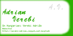 adrian verebi business card